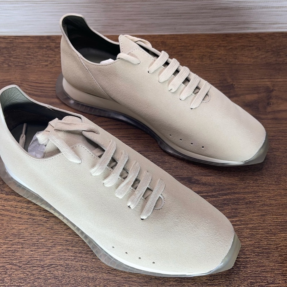 RICK Owens New Minimal Runner Sneaker In 110 Milk/Clear Size 7 EU37 - Picture 4 of 14